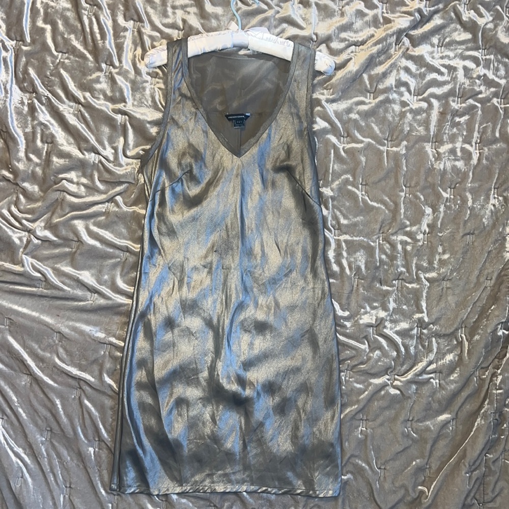 French Connection Silver Slip Dress